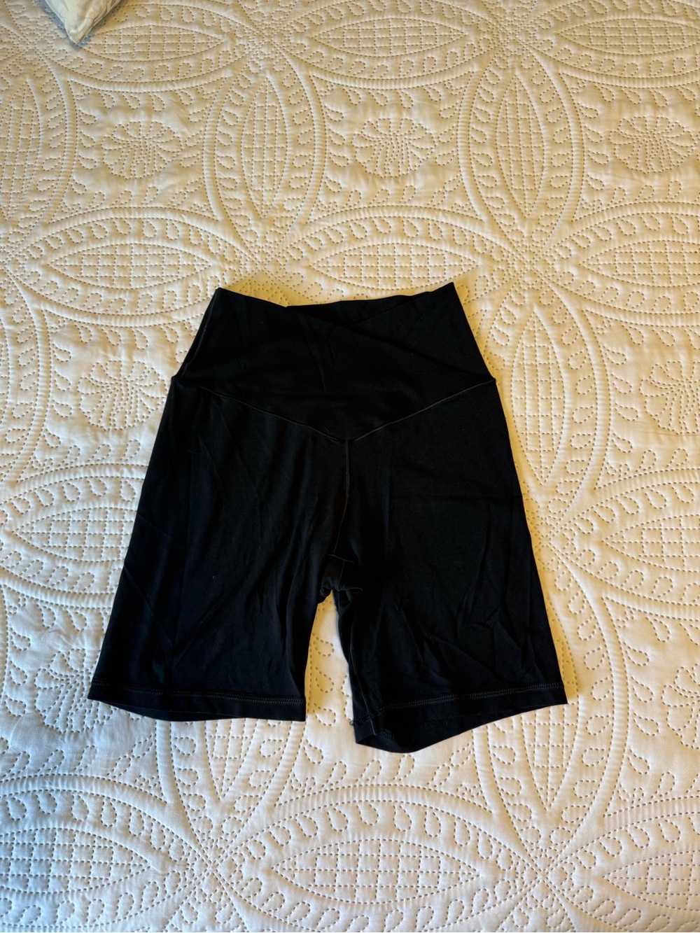 Aerie Black Crossover-Waist Women's Bike Shorts
